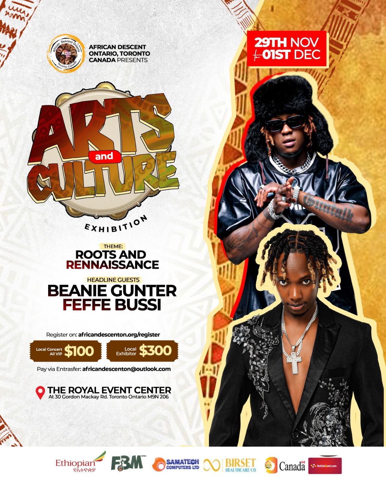 Tintah, Feffe Bussi & Bennie Gunter to Headline African Descent Canada Concert 1 ed469a7f 83df 43c3 88df 771e9606c518