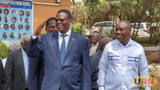 PFF members welcoming Dr Lulume Bayiga at Katonga PFF offices on Monday