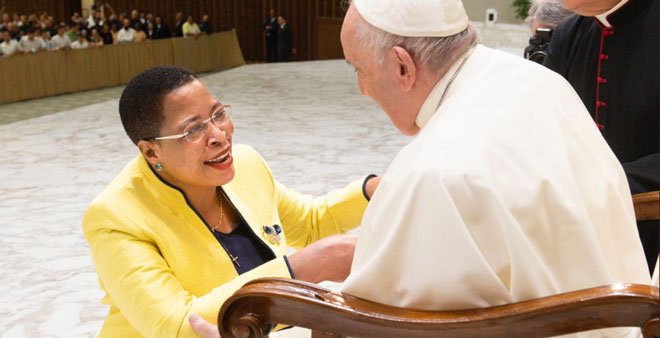 Pope greets Among
