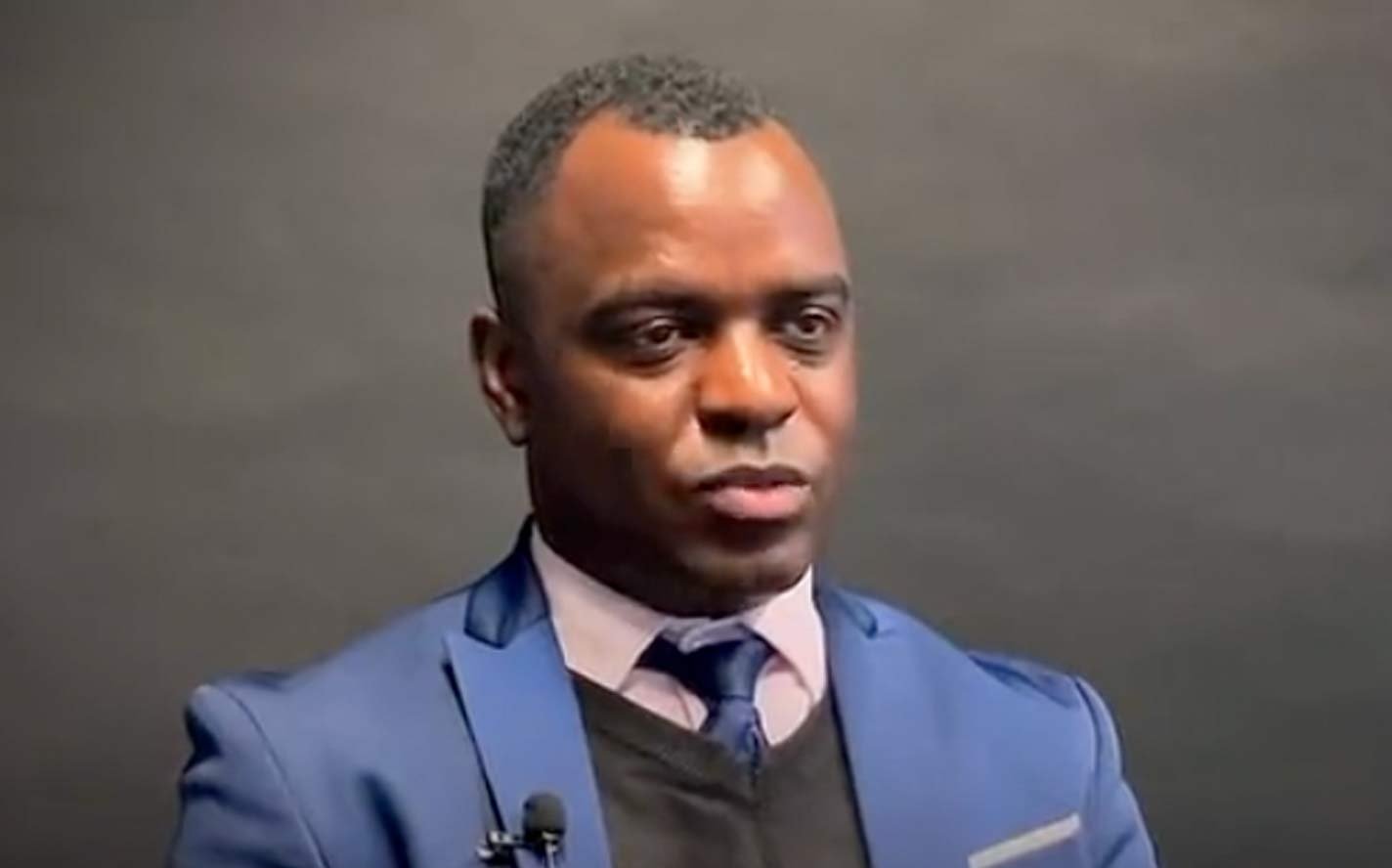 Ugandan human rights defender Frank Mugisha appeals for support from allies abroad. (Photo courtesy of Twitter)